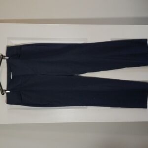 Elle Blue Silver Dot Straight Leg Trouser Office Pants Size 12